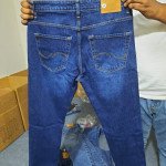 Original Export New Style Jack & Jones Denim Jeans Pant for Men.- Deep Color